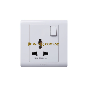 Honeywell R-Series 16A 1Gang SP International Switched Socket R2835WHISG
