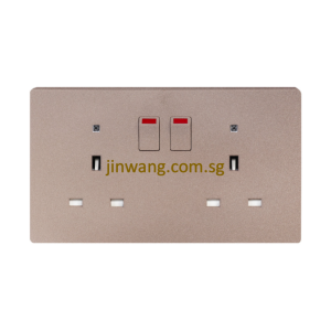 MK Honeywell Aria 2X13A Switched Socket Rose Gold With LED W2647RGLSG