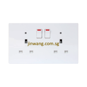 MK Honeywell Aria 2X13A Switched Socket White With LED W2647WHISG