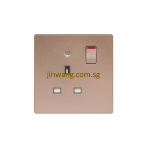 MK Honeywell Aria 1X13A Switched Socket With LED Rose Gold W2657RGLSG