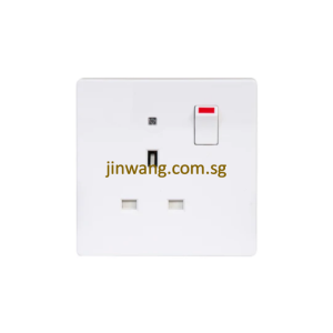 MK Honeywell Aria 1X13A Switched Socket With LED White W2657WHISG