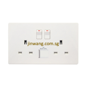 MK Honeywell Aria 2X13A Switched Socket White With USB and TYPE C W2747UWHISG