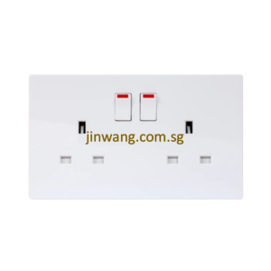MK Honeywell Aria 2X13A Switched Socket White W2747WHISG