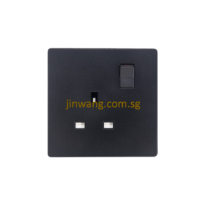 MK Honeywell Aria 1X13A Switched Socket Space Black W2757MBKSG