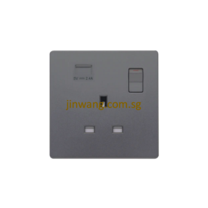 MK Honeywell Aria 1X13A Switched Socket With USB Space Grey W2757UAGRYSG