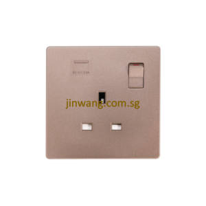 MK Honeywell Aria 1X13A Switched Socket With USB Rose Gold W2757UARGLSG