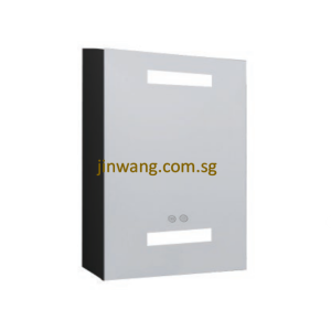 🇩🇪 SUS304 LED Mirror Cabinet with Anti-Fog L400xW140xH600mm JWC22606