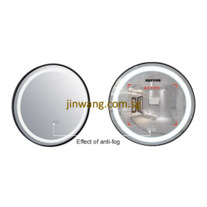 🇩🇪 SUS304 LED Round Frame Mirror with Anti-Fog 600mm JWJR07BLED