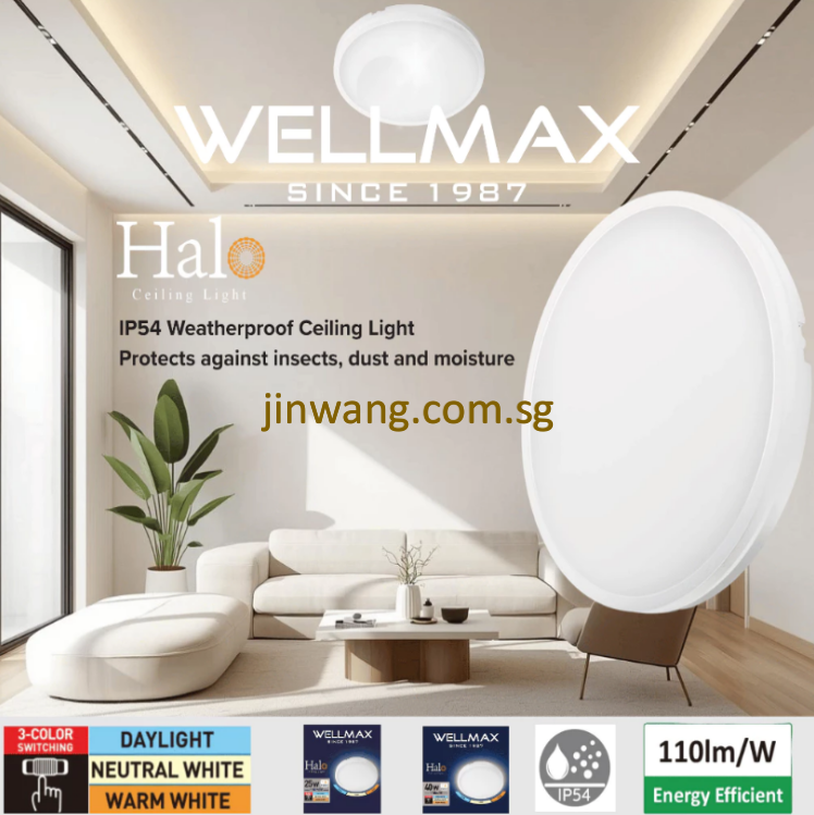 Wellmax Halo 2.0 IP54 Ceiling Light