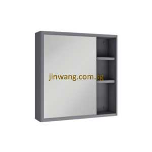 SUS304 Mirror Cabinet Luxe Grey L600xW135xH600mm JWAFMC6060LG