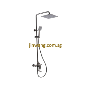 [Climate Voucher] 🇮🇹 Brass Gun Metal Rain Shower Mixer Set JW52009GM