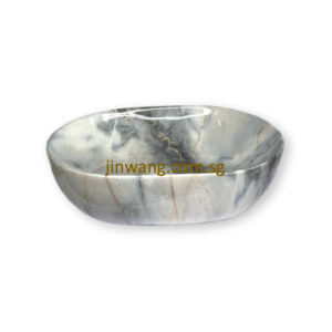 High Quality Top Mount Basin Marble Blue L490xW355xH130mm JWAFB4935MBL