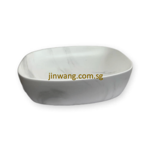 High Quality Top Mount Basin Matt Marble White L505xW385xH135mm JWAFB5038MMW