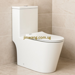 [Climate Voucher] Single Hole Super Spin Tornado Geberit One-Piece Toilet Bowl With UREA Slim Seat Cover L370xW680xH800mm JW307