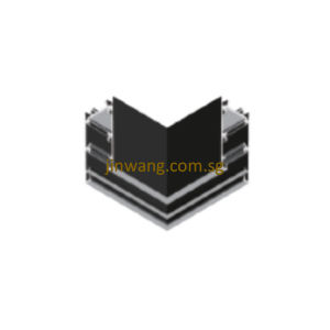Ultra-Narrow Magnetic Track System Surface / Hanging Track Horizontal Angle LMNHS10-C-L Black