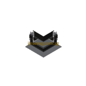 Ultra-Narrow Magnetic Track System Batch Ash Track Horizontal Angle LMNHS10-E-L Black