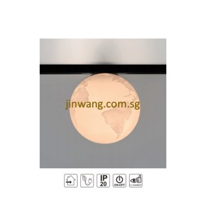 Ultra-Narrow Magnetic Track System Spherical Decorative Earth Lamp 6W RGB Optional Remote Control LMNHS10-GDD150 Black
