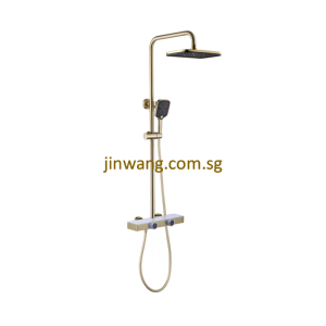 🇩🇪 On-Site 2yrs Warranty On Cartridge SUS304 Brushed Gold Rain Shower Mixer Set JW1018